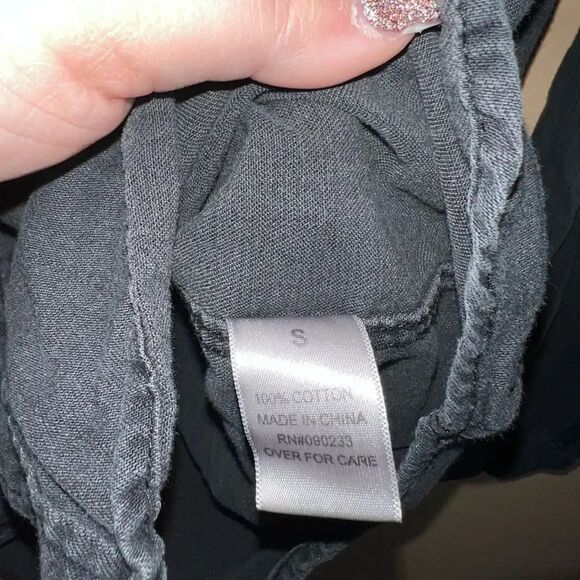 Pacsun Black Gray Wash Collared Button Down Shirt Size Small NWOT - Picture 5 of 7